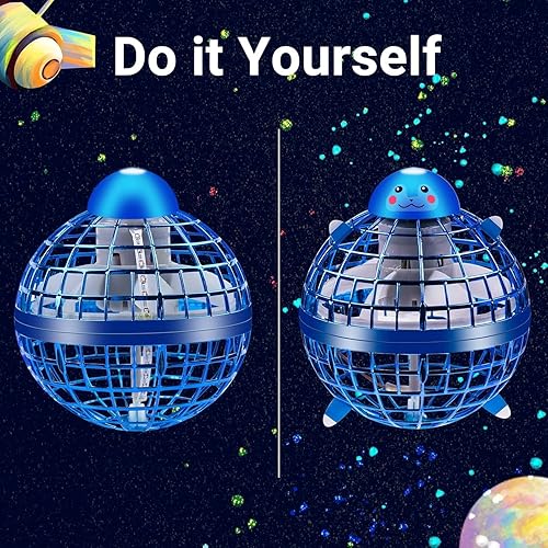 Miniatura 6 de OKPOW Cosmic Fly Ball Boomerang Hover – 2025 Galaxy Ball Flying Orbe Cosmic Flyball Juguete con luces coloridas recargable por USB controlado a mano