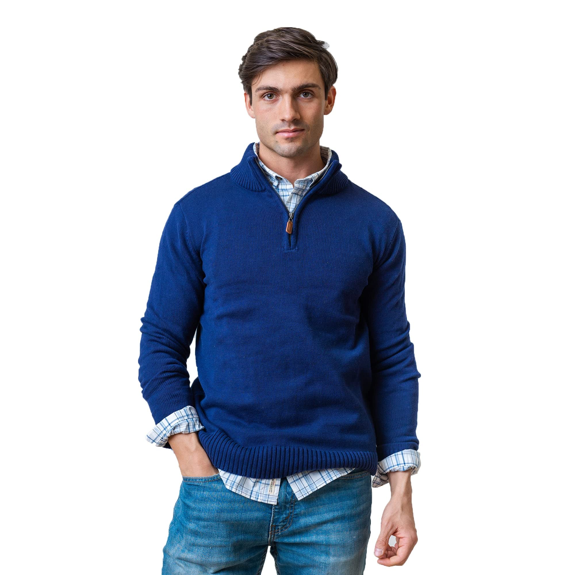 Hope &amp; Henry Men's Half Zip Pullover Sweater