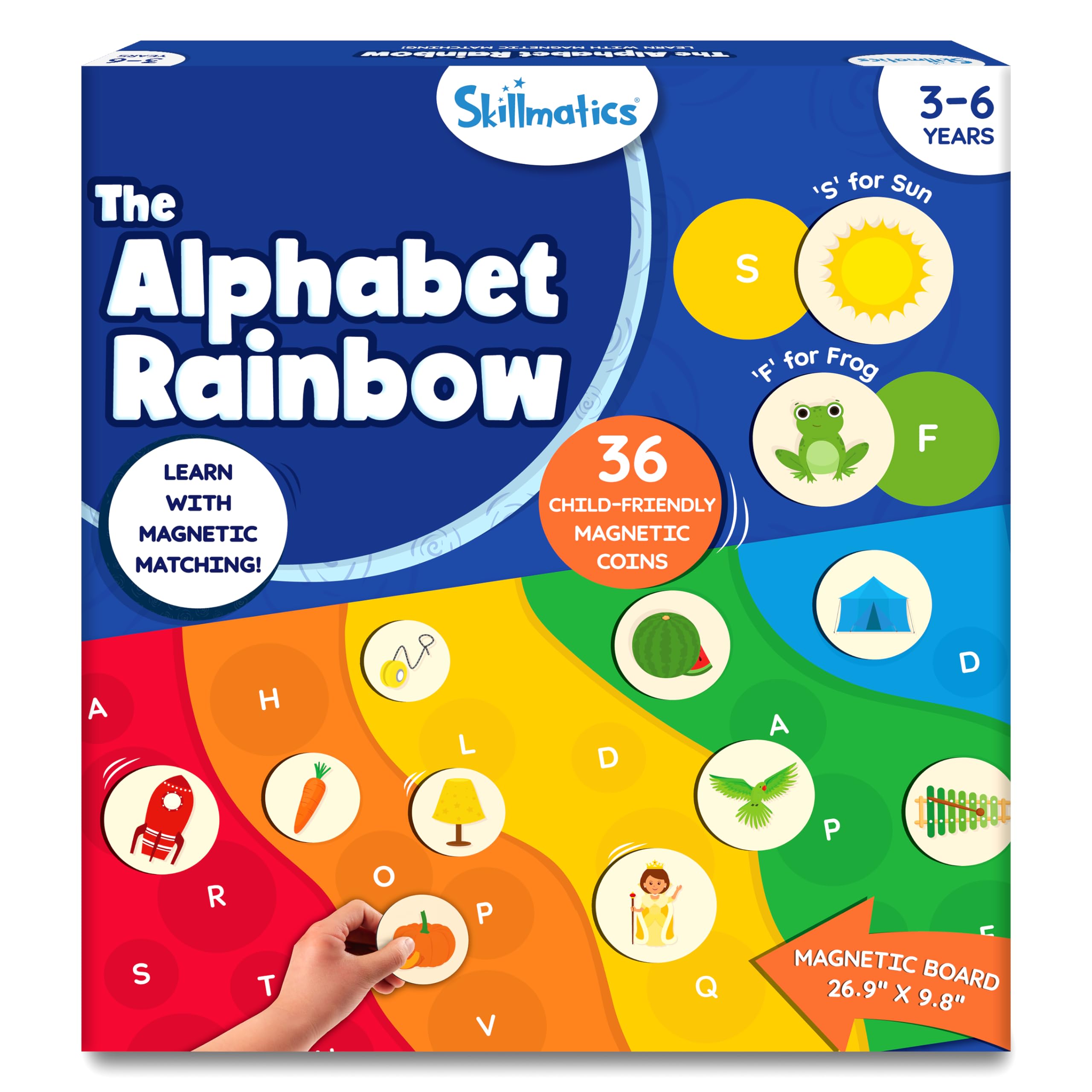 Skillmatics Magnetic Matching Activity - The Alphabet Rainbow, Preschool Learning Toy & Game for Kids, 35+ Magnetic Pieces, Gifts for Girls & Boys Ages 3, 4, 5, 6 (B0CZN16JPV) Amazon Price History, Amazon Price Tracker