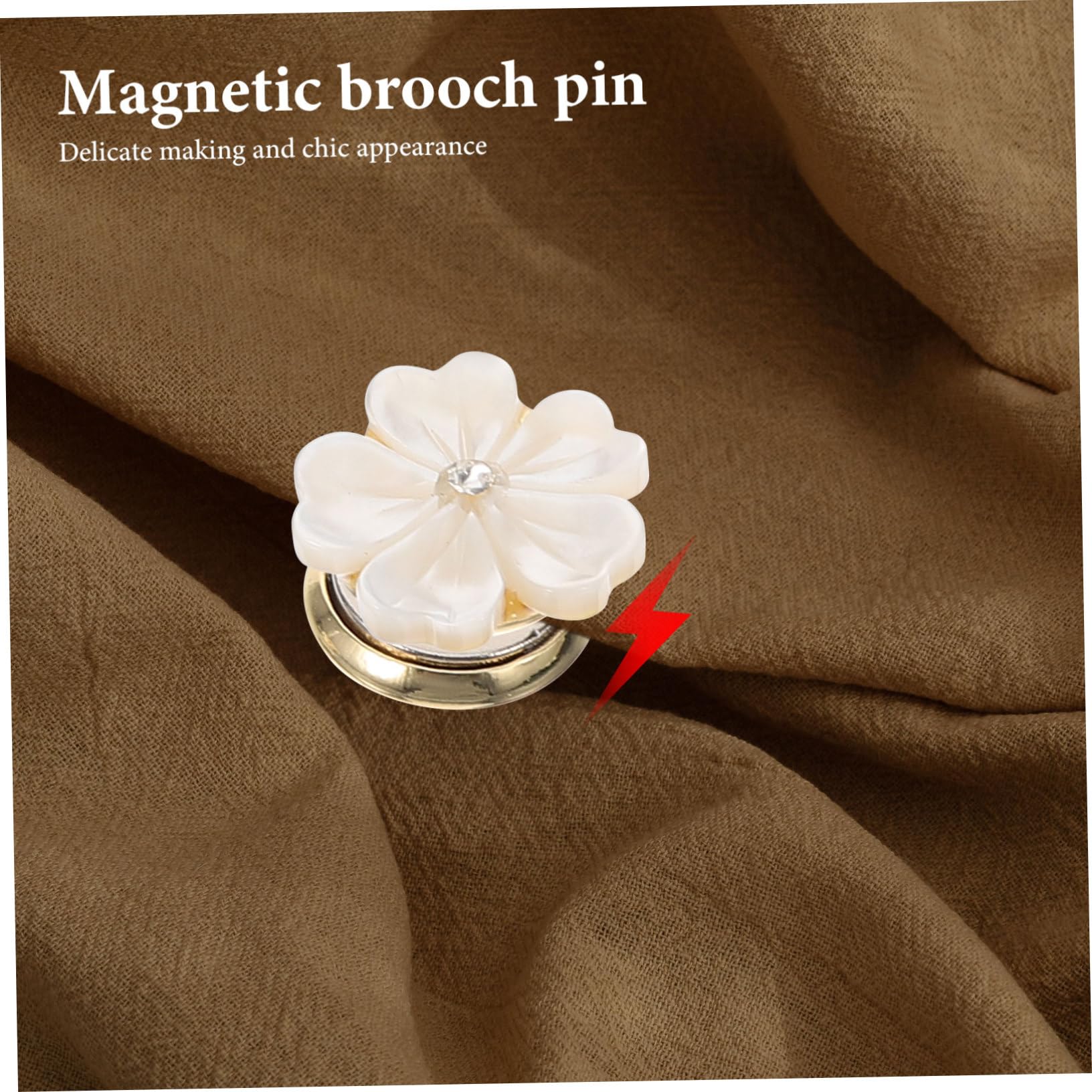 Beavorty Spesa di conchiglia perno di fiori spilla da donna spille per spille per abbigliamento perno zaini Spettatura floreale spilla decorativa perno per zaini magnete