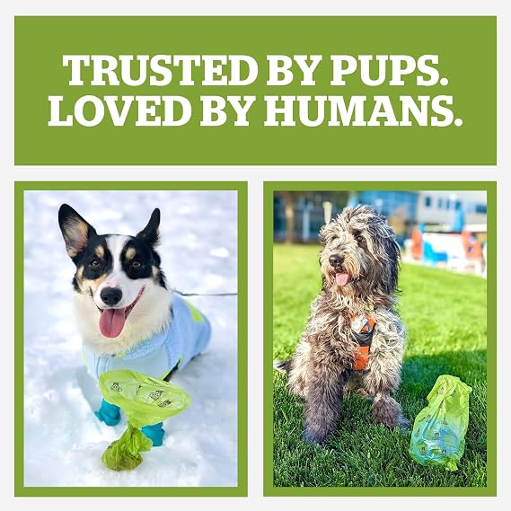 Pogi’s Compostable Poop Bags - 140 Grab & Go Dog Poo Bags - Leak-Proof, Extra-Large, Plant-Based, ASTM D6400