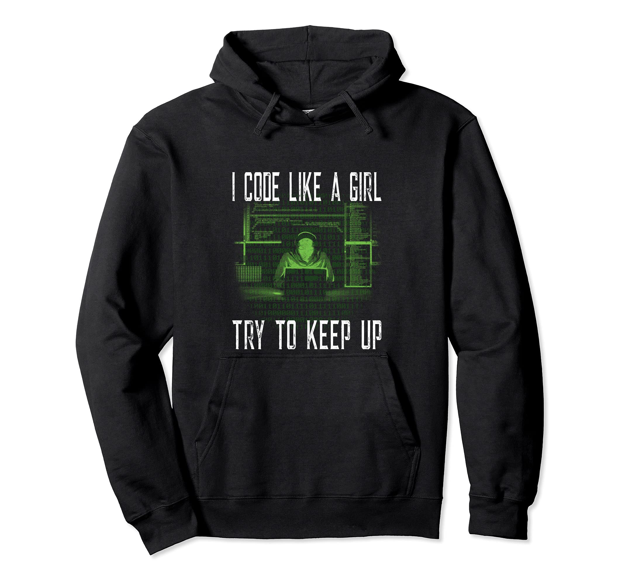 Computer Programmer ApparelFemale Computer Programmer I Code Like A Girl Coding Pullover Hoodie