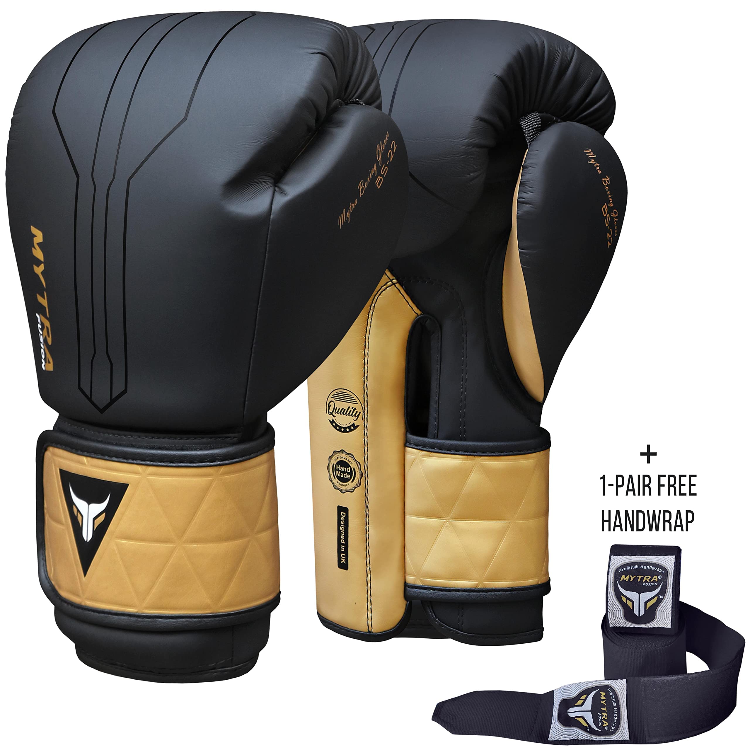 Mytra Fusion Gants de Boxe Inclus avec Bandes de Boxe Gratuite Gant de Boxe MMA Training Muay Thai Gants Hommes & Femmes Gants Boxe