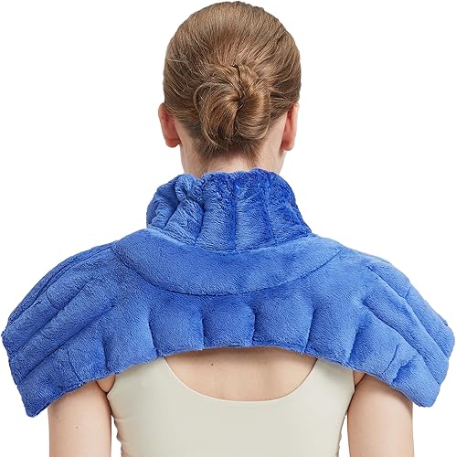Almohadillas térmicas para microondas, almohadilla térmica para microondas para cuello y hombros, envoltura térmica para el cuello, envoltura de
