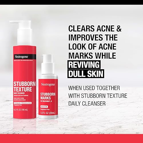 Miniatura 5 de Neutrogena Retinol SA, tratamiento PM Stubborn Marks, tratamiento exfoliante facial para ayudar a revertir el aspecto de marcas postacné y tono de