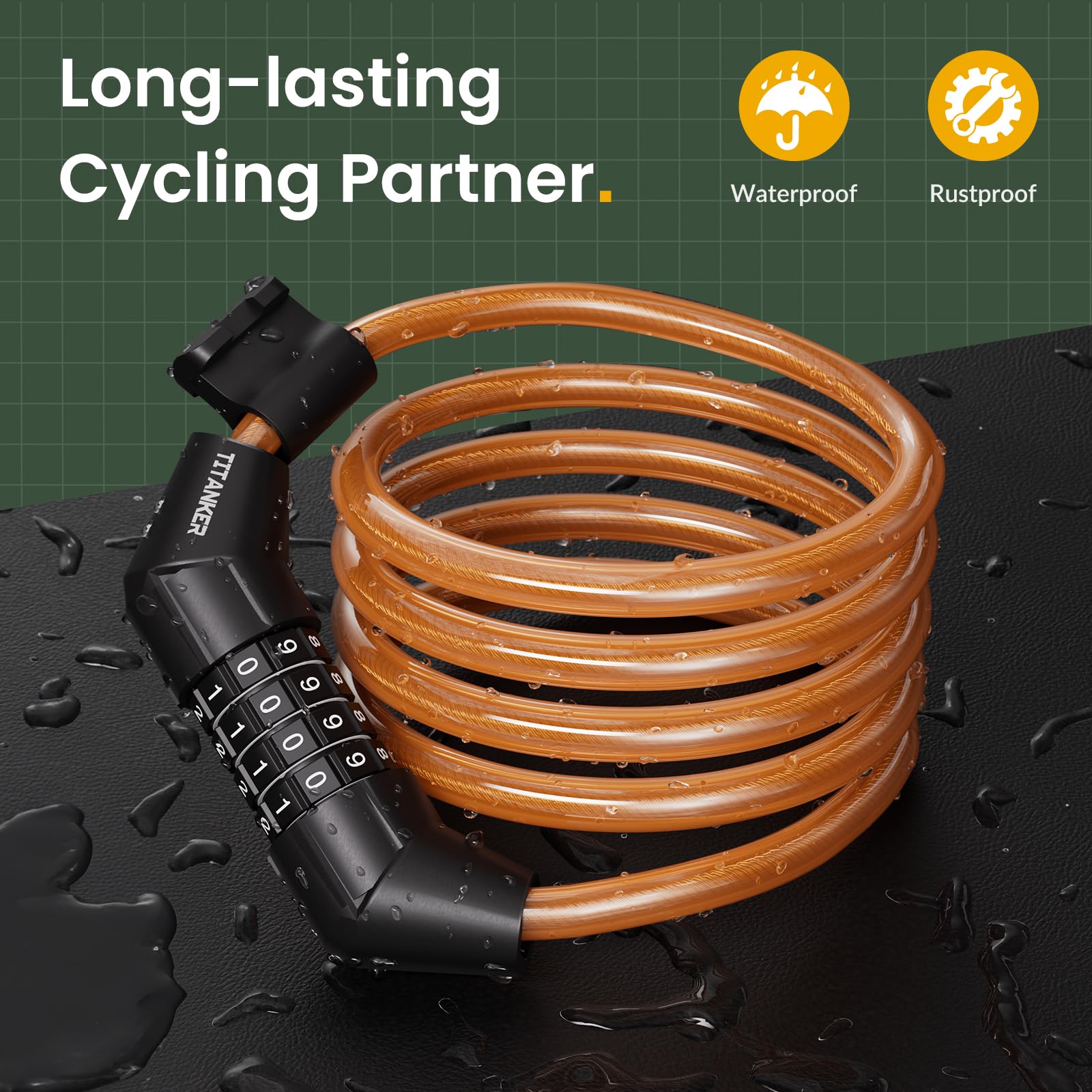 Combination Lock Titanker Bike Lock Installation Instructions