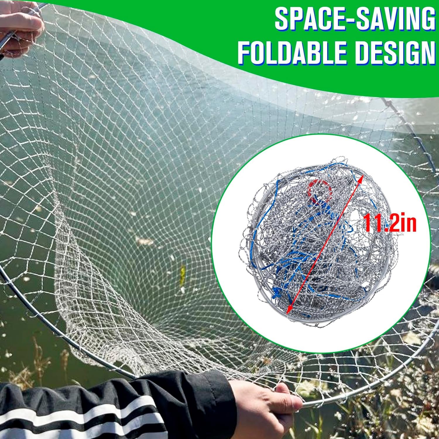 Drop Net For Saltwater Fishing Pier Fishing Drop Net - Foldable Bridge ...