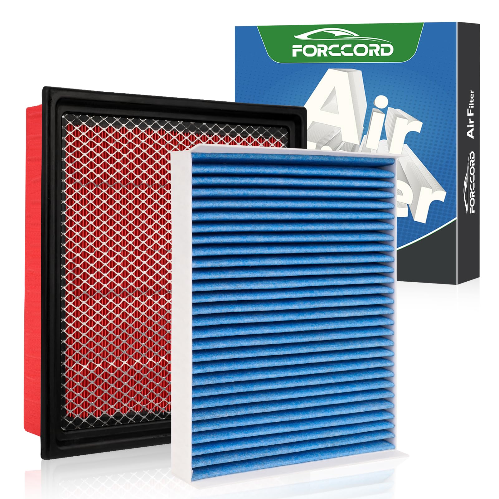 Cabin Air Filter and Engine Air Filter fit for Ford F-150 2015-2023 2024 2025 Activated Carbon Cabin Filter Replacement CF12150 CA10262