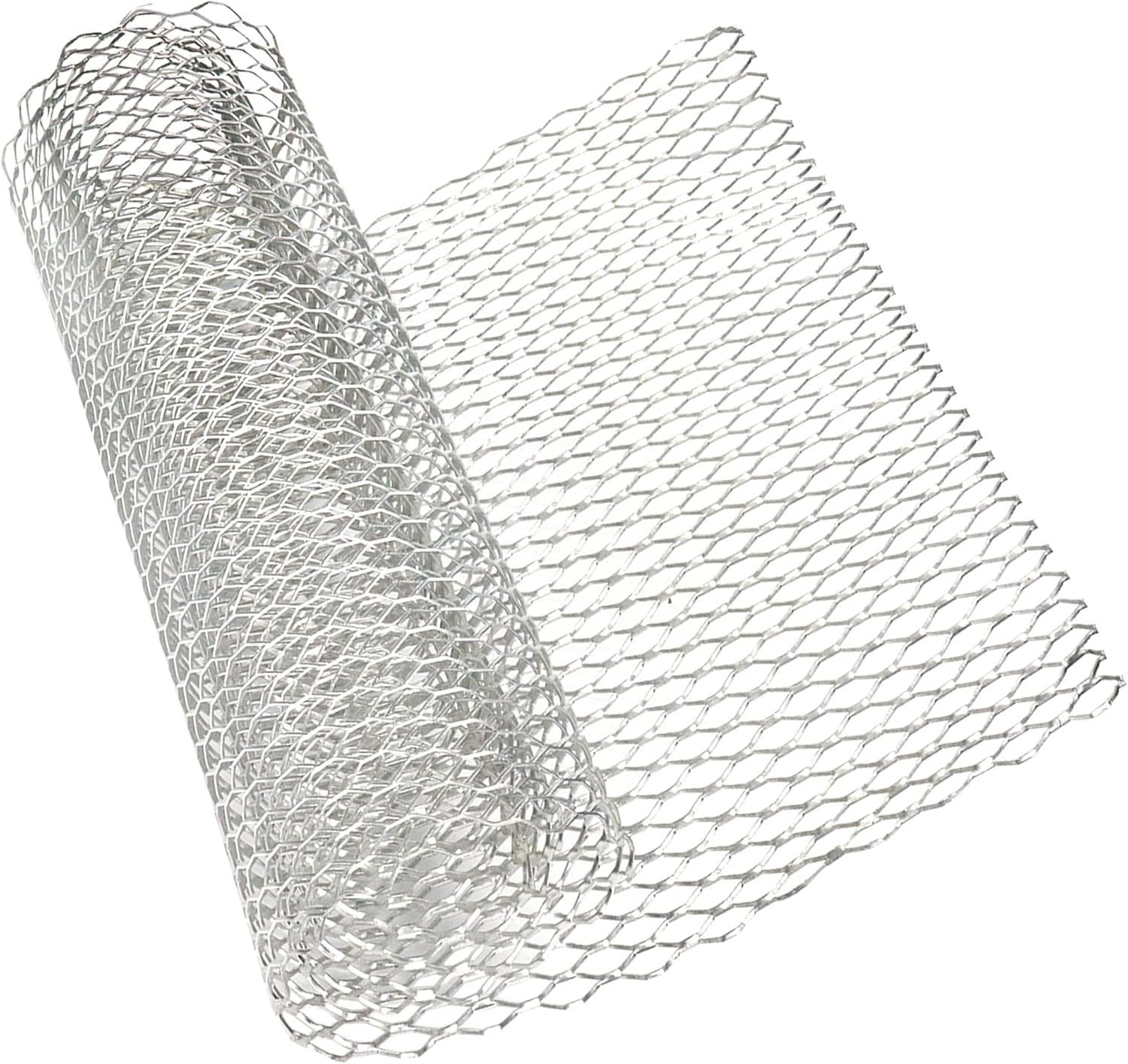 Modengzhe 40 x 13 inch Car Grill Mesh Sheet, Silver Colored