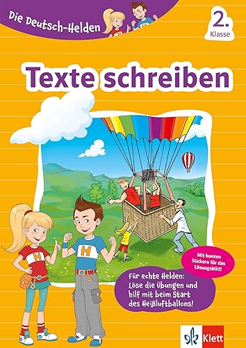 Klett Texte schreiben 2. Klasse: Deutsch-Aufsatz in der Grundschule mit Stickern (Die Deutsch-Helden)