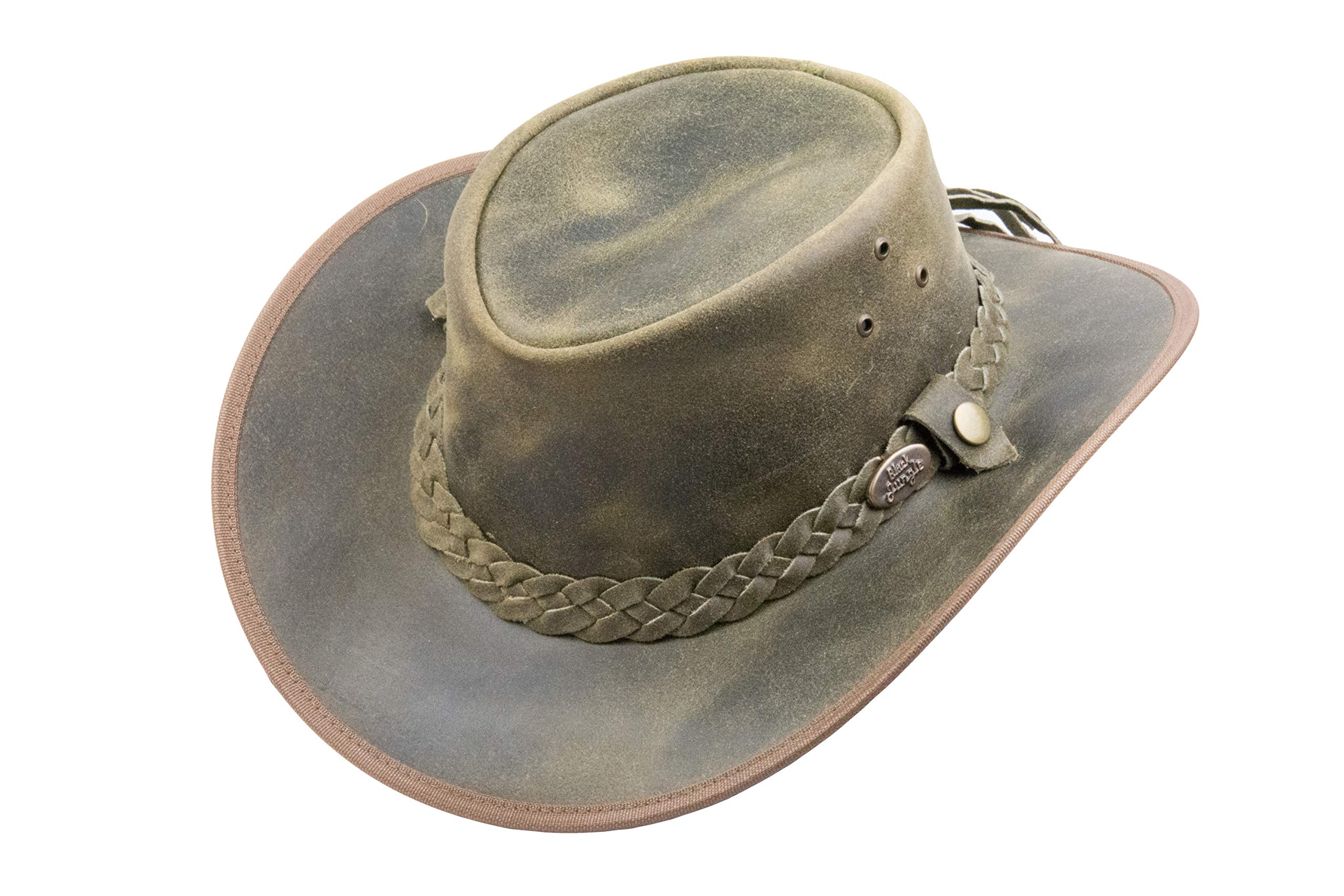 Black Jungle - Cappello in pelle Bulat, cappello australiano, stile cowboy
