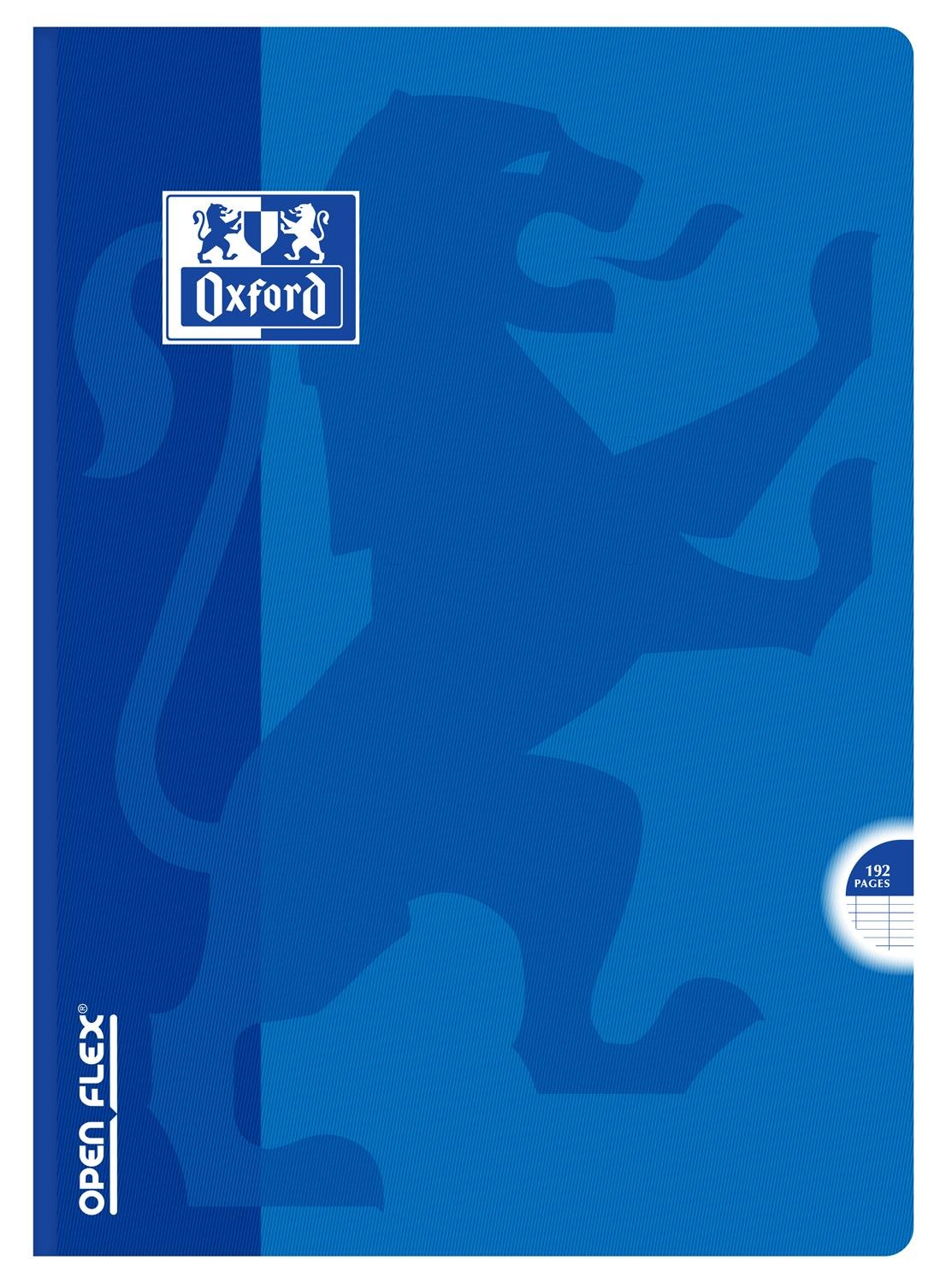 Oxford Schulheft, Broché Openflex 5 A4 21 x 29,7 cm 192 Seiten 90 g kariert Polypropylen zufällige Farbauswahl