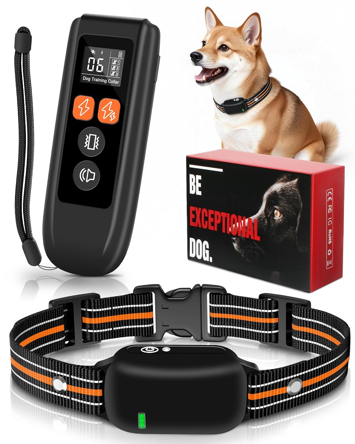 Dog Training Collar with Remote - 3300 FT Range Shock Collar for Dogs IPX7 Waterproof Electric Dog Collar