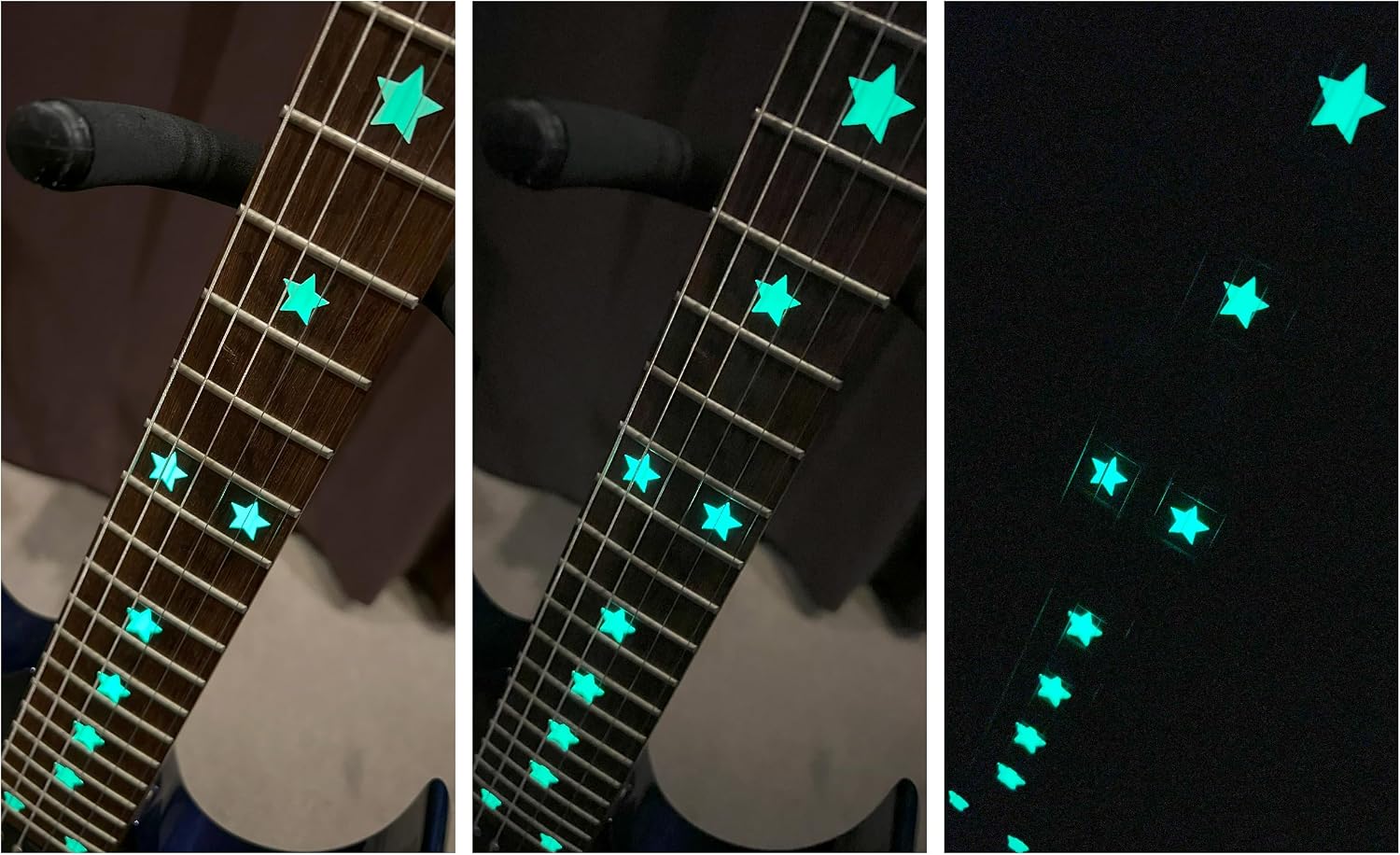 Glow in the Dark/Stars - Fret Markers for Guitars & Bass/Sticker/Decal by Inlay Sticker's Jockomo