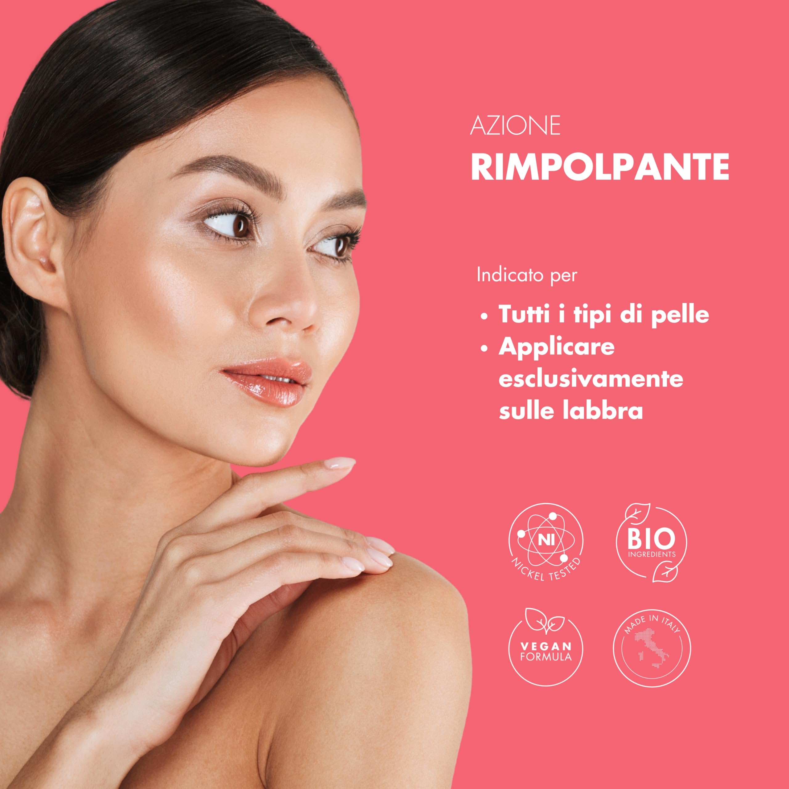 Skön Lips On Fire - Gloss Labbra Volumizzante con Vitamina E e B3, Lip Plumper Nutriente, Dona Volume Immediato e Mantiene le Labbra Morbide e Idratate, Lucidalabbra Rimpolpante, 9 ml, Made in Italy