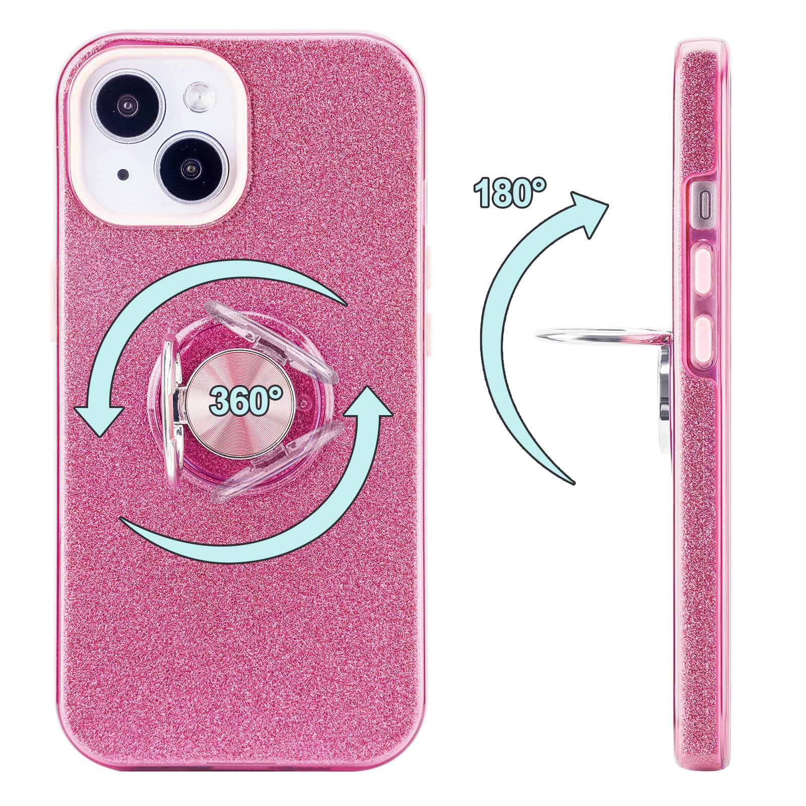 wisdompro Glitter Case for iPhone 15 Plus/14 Plus (6.7 Inch) - Image 4