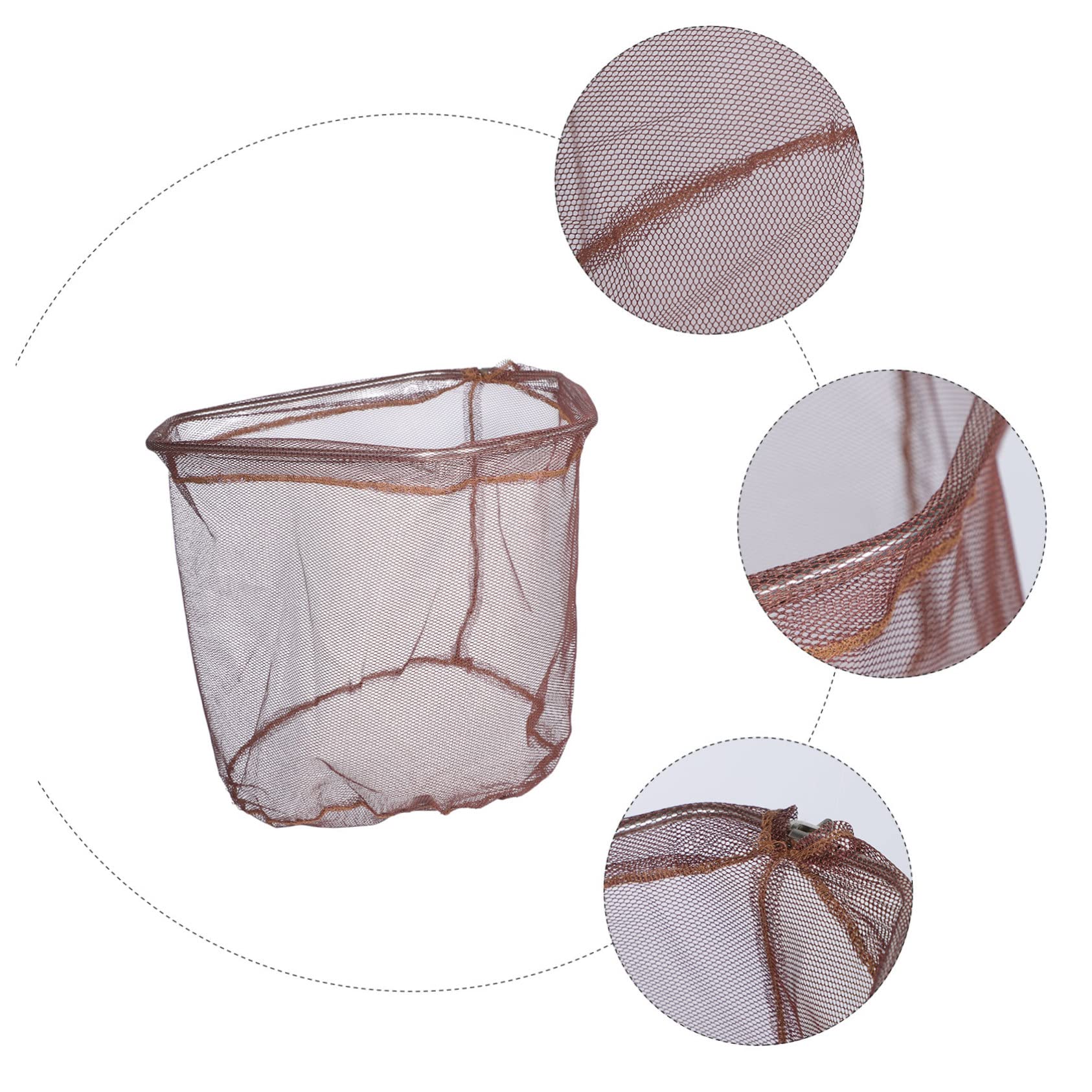 Red de Pesca Reemplazable Plegable de Acero Inoxidable y Nailon | Malla Ligera, Suave Peces, para Pescadores Avanzados o Principiantes, Uso en Pesca Terrestre