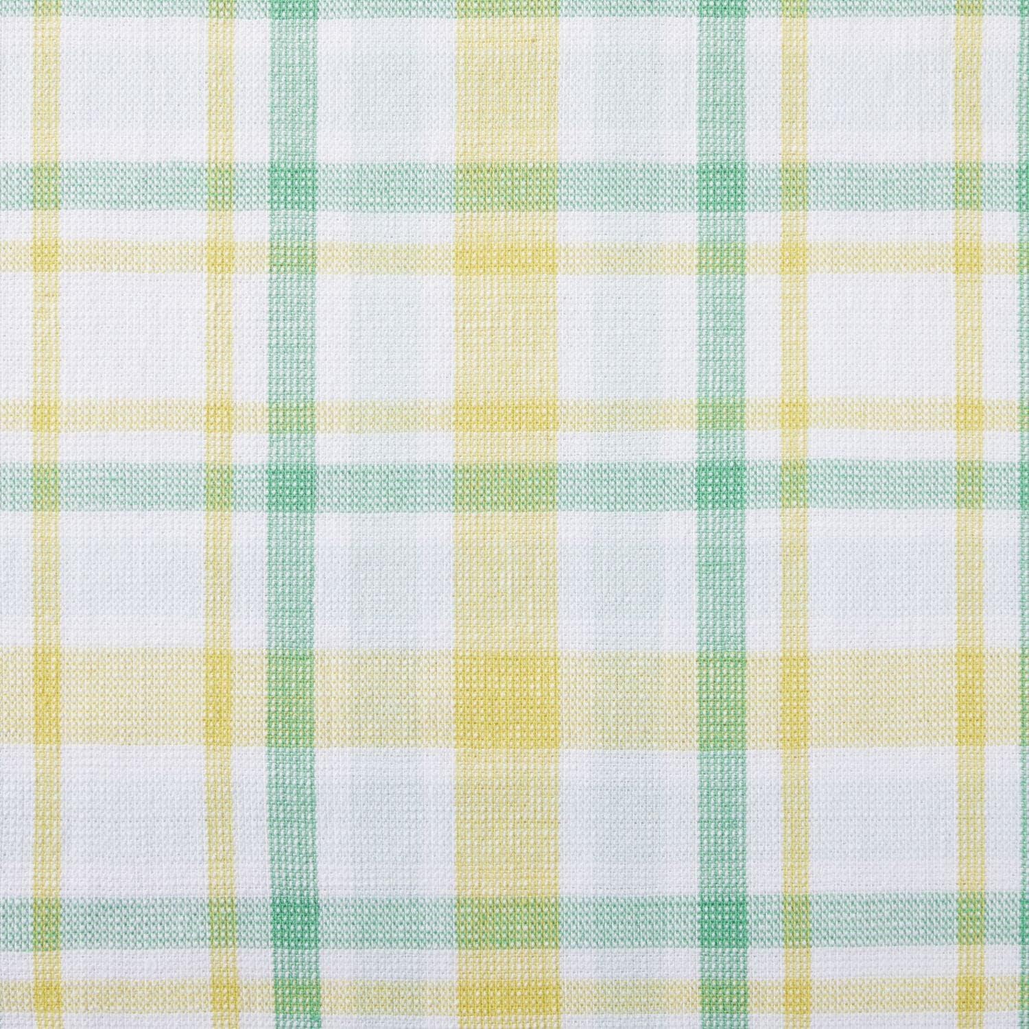 Yellow Plaid Cotton Kitchen Towel 2-Pack Set