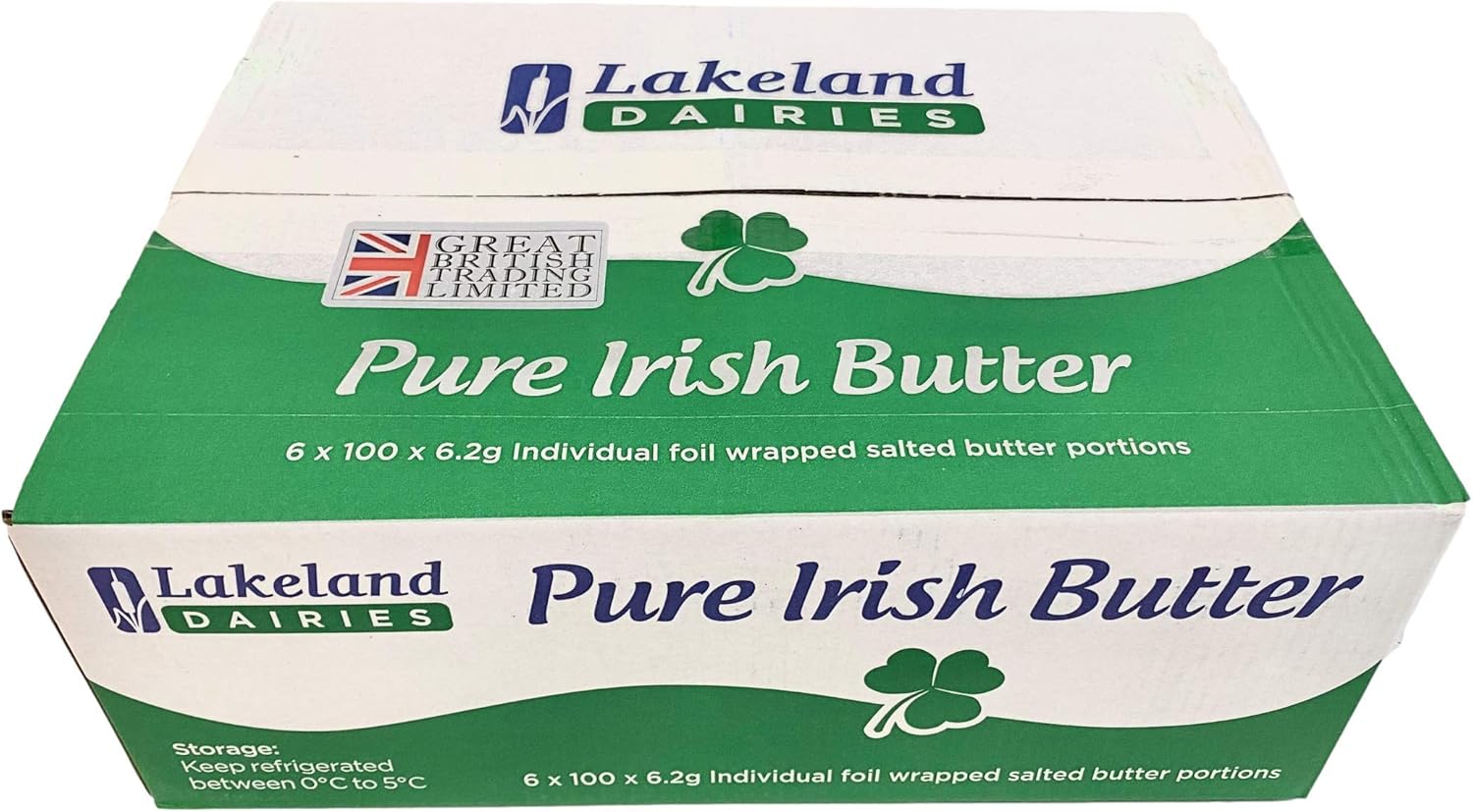 6 x 100 Lakeland Irish Salted Butter Individual Foil Wrapped Portions