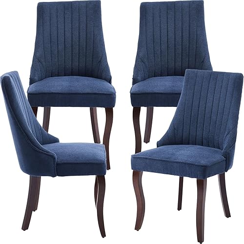 Miniatura 9 de Juego de 6 sillas de comedor modernas, sillas de cocina y comedor de mediados de siglo, sillas de cocina tapizadas de terciopelo con patas de