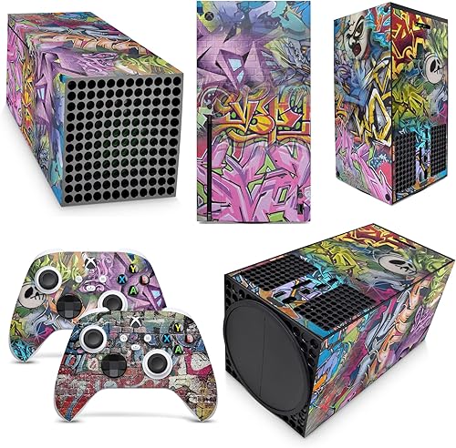 GNG Graffiti Skins Compatible with Xbox Series X Console Decal Vinal Sticker + 2 Controller Set