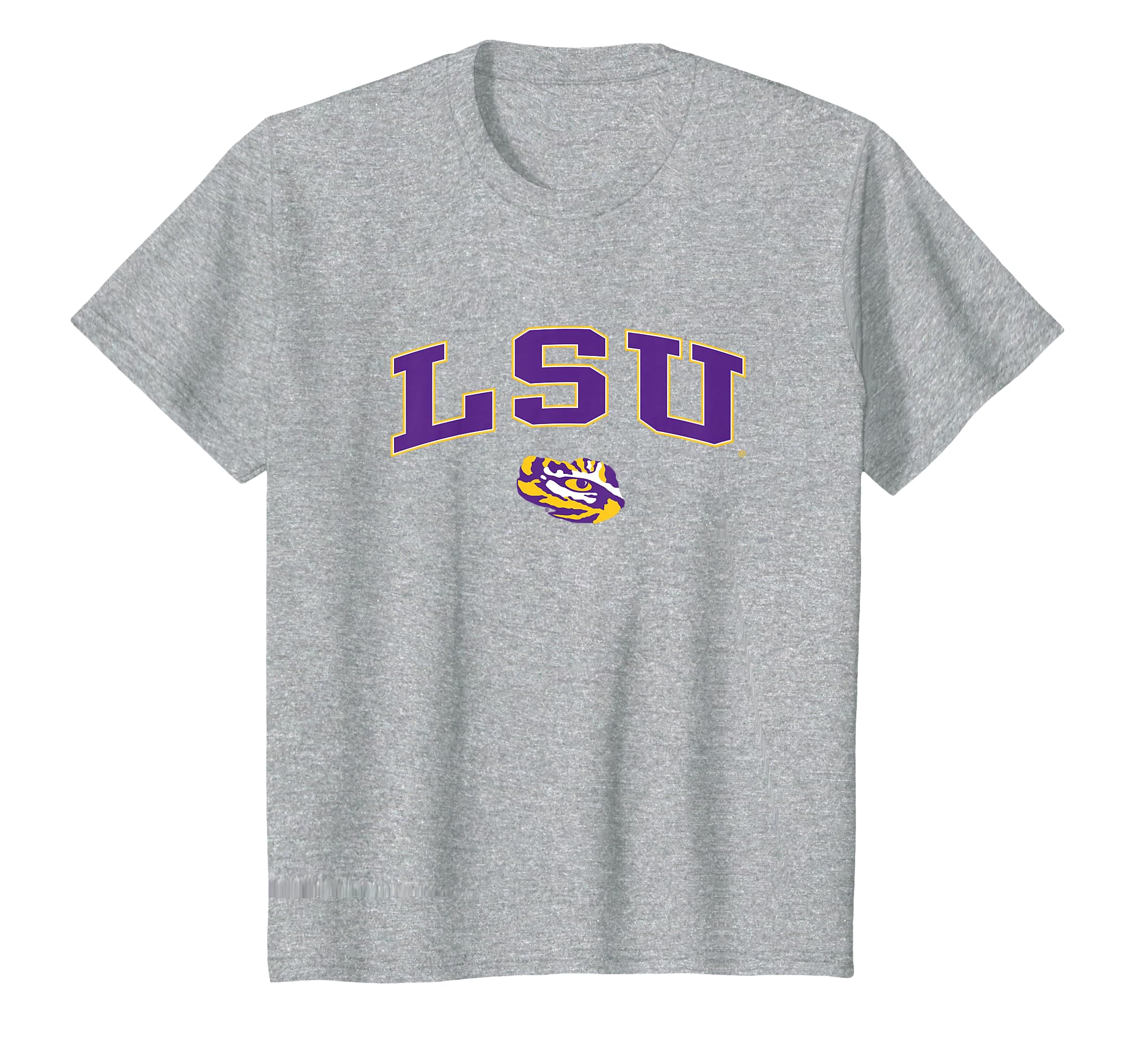 Kids LSU Tigers Kids Arch Over Heather Gray Officially Licensed T-Shirt