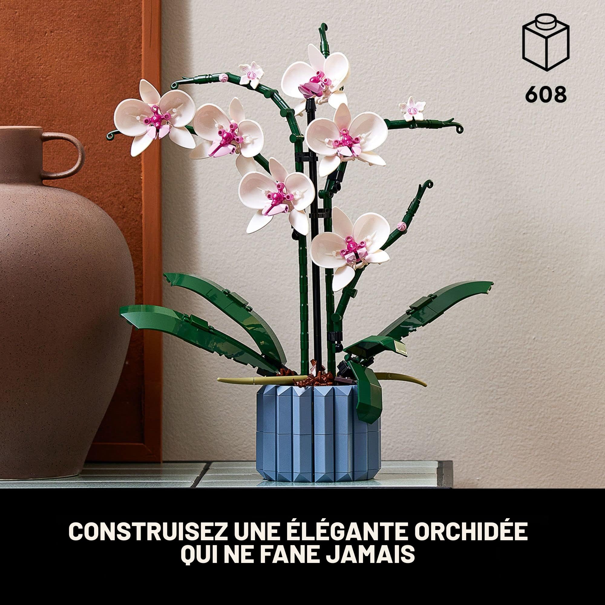 Lodikisbay Ensemble de construction d'orchidées, ensemble de blocs de construction de fleurs de la collection botanique, compatible avec les fleurs Lego, fleurs artificielles, cadeaux pour adultes Lodikisbay Ensemble de construction d'orchidées, ensemble de blocs de construction de fleurs de la collection botanique, compatible avec les fleurs Lego, fleurs artificielles, cadeaux pour adultes