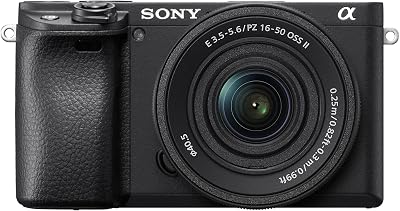 Sony Alpha 6400 cámara mirrorless (APS-C) con objetivo 16-50mm f/3.5-5.6, 24.2MP, grabación en 4K, enfoque automático 0.02s y pantalla inclinable, ideal para creadores de contenido y vlogs