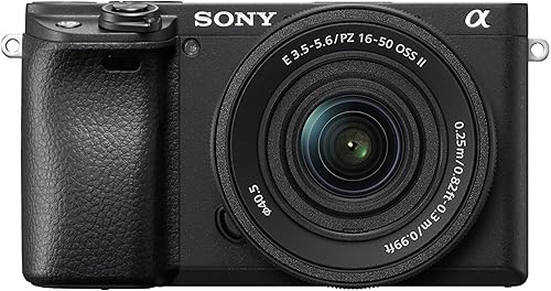 Sony Alpha 6400 APS-C Spiegellose 16-50mm Objektiv — priekinis vaizdas