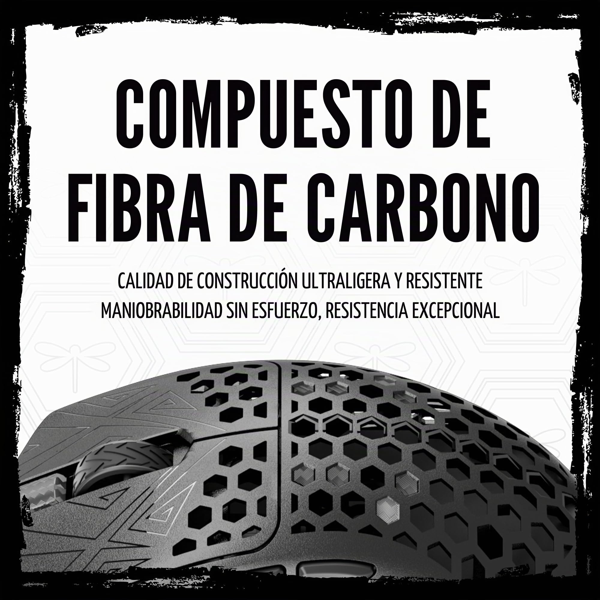 ARBITER Akitsu - Ratón pequeño para juegos de fibra de carbono, ultraligero de 38 g, sondeo inalámbrico 8K, 26K DPI, sensor PIXART 3395, pantalla receptora LCD