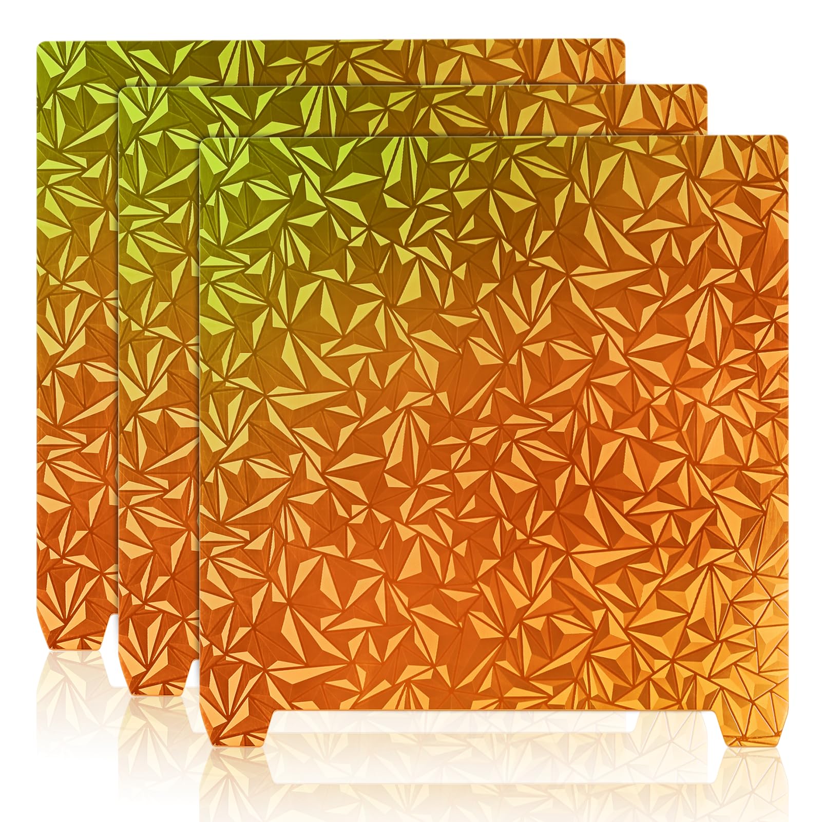 CCTREE PEO Chameleon Build Surface Sticker 235x235mm, 3PCS 3D Print Heat Bed Platform Sticker Without Spring Steel Sheet and Magnetic Base for Creality Ender 5/Pro, Ender 3/Pro/V2/Neo 3D Printers