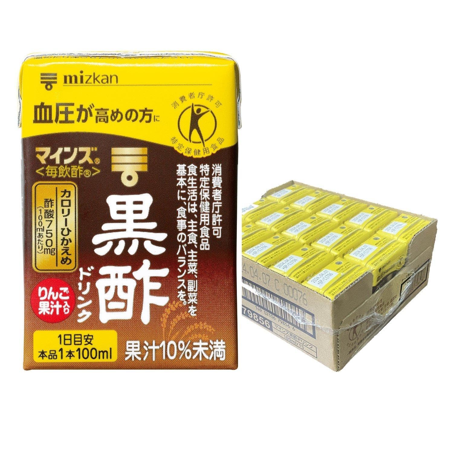 ミツカン マインズ (毎飲酢) 黒酢ドリンク 紙パック 飲むお酢 100ml×15本