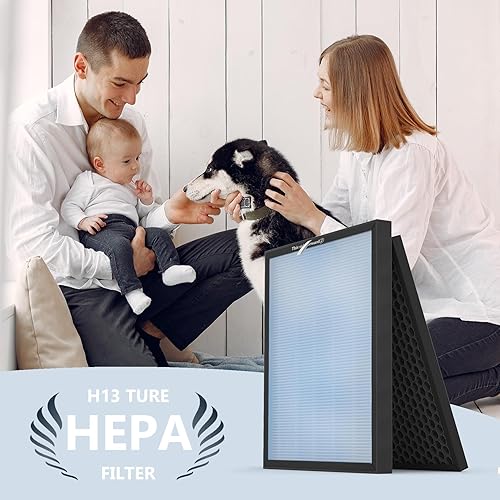 Miniatura 7 de 3 juegos de filtros de repuesto HSP001 H13 True Hepa, compatibles con purificador de aire HATHASPACE, 4 en 2  Filtro HEPA H13 True H13 con prefiltro