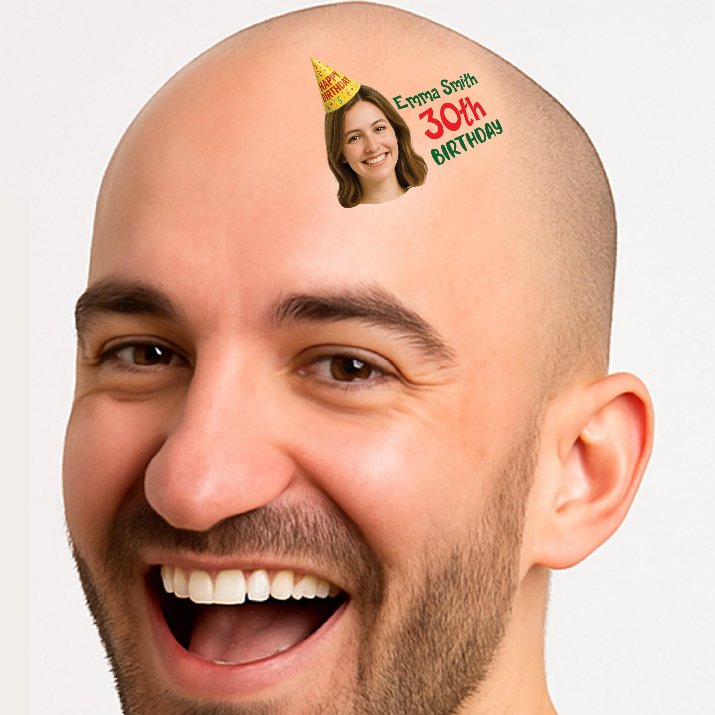 Custom Temporary Tattoos - Face Tattoos Designed for Bachelorette Party Favors - Add Photo and Text - Custom Tattoos Temporary for Laughs