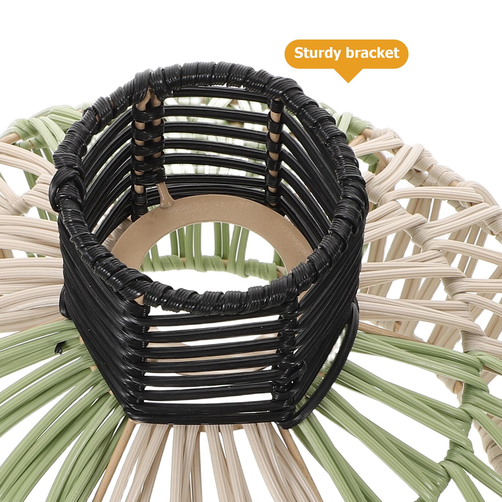 Ręcznie Tkany Abażur Do Lampy Wiszącej z Trwałego Plastiku i Metalu Klosz Stylu Rustykalnym i Boho Łatwy Montażu i Czyszczeniu Idealny Do Salonu i Kuchni