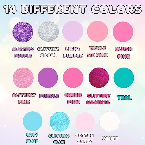 Miniatura 4 de SIMPLE PLEASURES Torre de esmalte de uñas de 14 piezas, 14 tonos surtidos de esmalte de uñas a base de agua, juego de regalo para niñas de 7 a 12