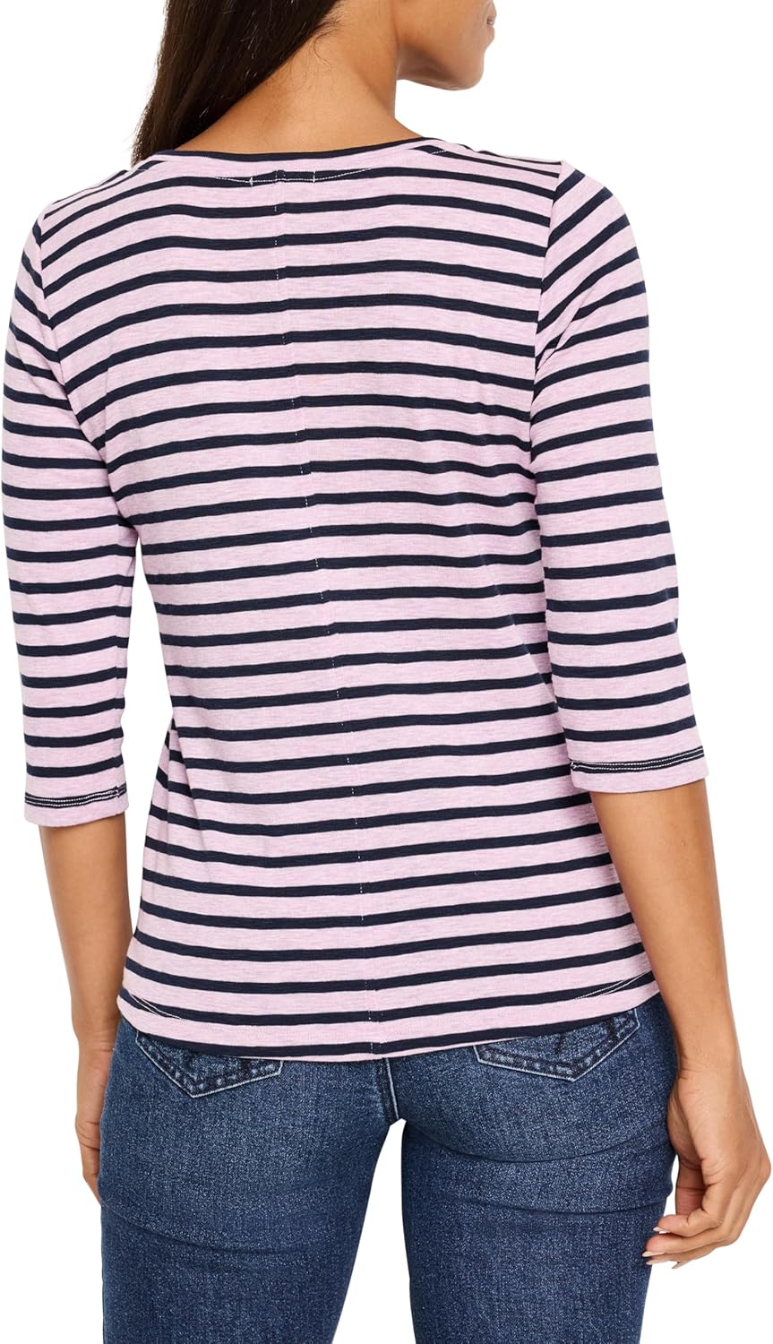 NIC+Zoe Womens 3/4 Sleeve Stripe Boat Tee - Image 3