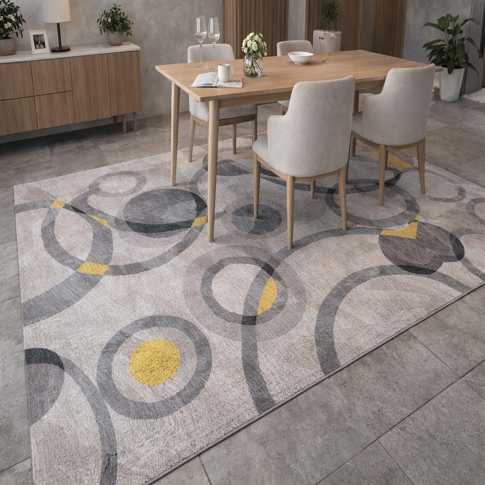 Tapis de chambre géométrique moderne pour réveiller votre décoration
