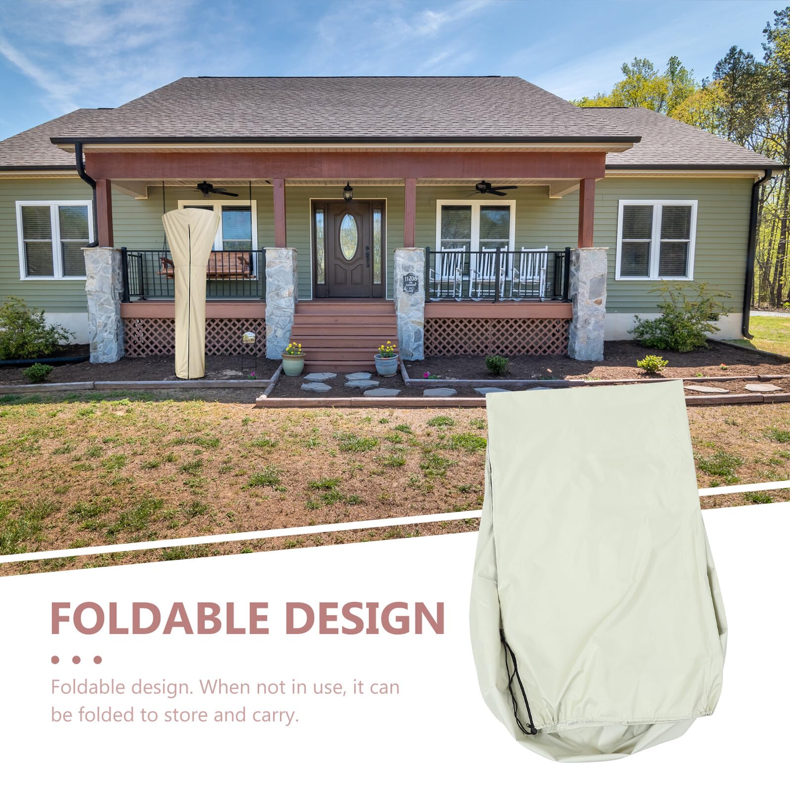 UPKOCH Calentador Protección Plegable Oxford Completa Resistente Tela en Funda de de Patio para Muebles de Jardín Días Fríos