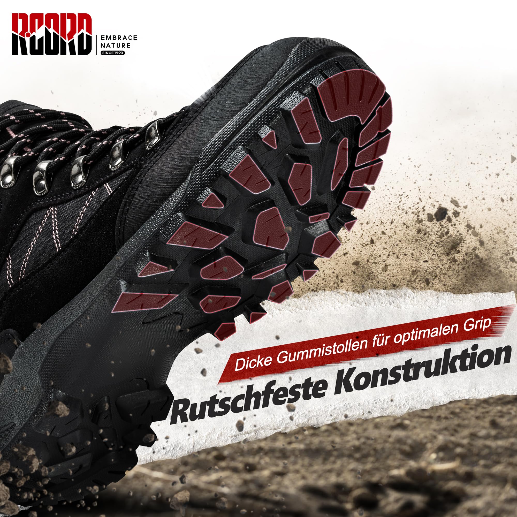 R CORD Zapatos de Senderismo para Mujer, Impermeables, para Exteriores, Trekking, Senderismo