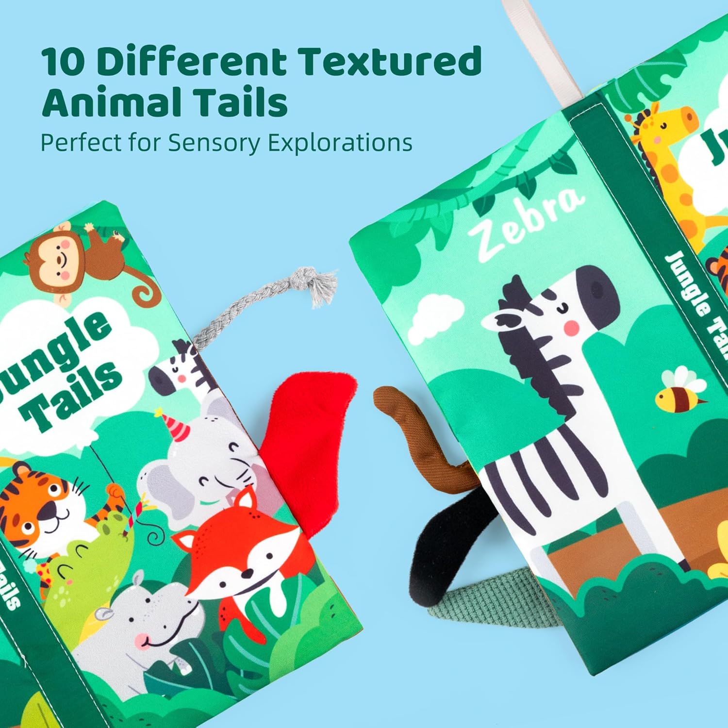 Baby Books Toys,Touch and Feel Crinkle Cloth Book for Infants – Early Learning, Stroller-Friendly! Perfect for Babies 0–18 Months (0,3,6,12,18), a Newborn Gift for Boys & Girls.