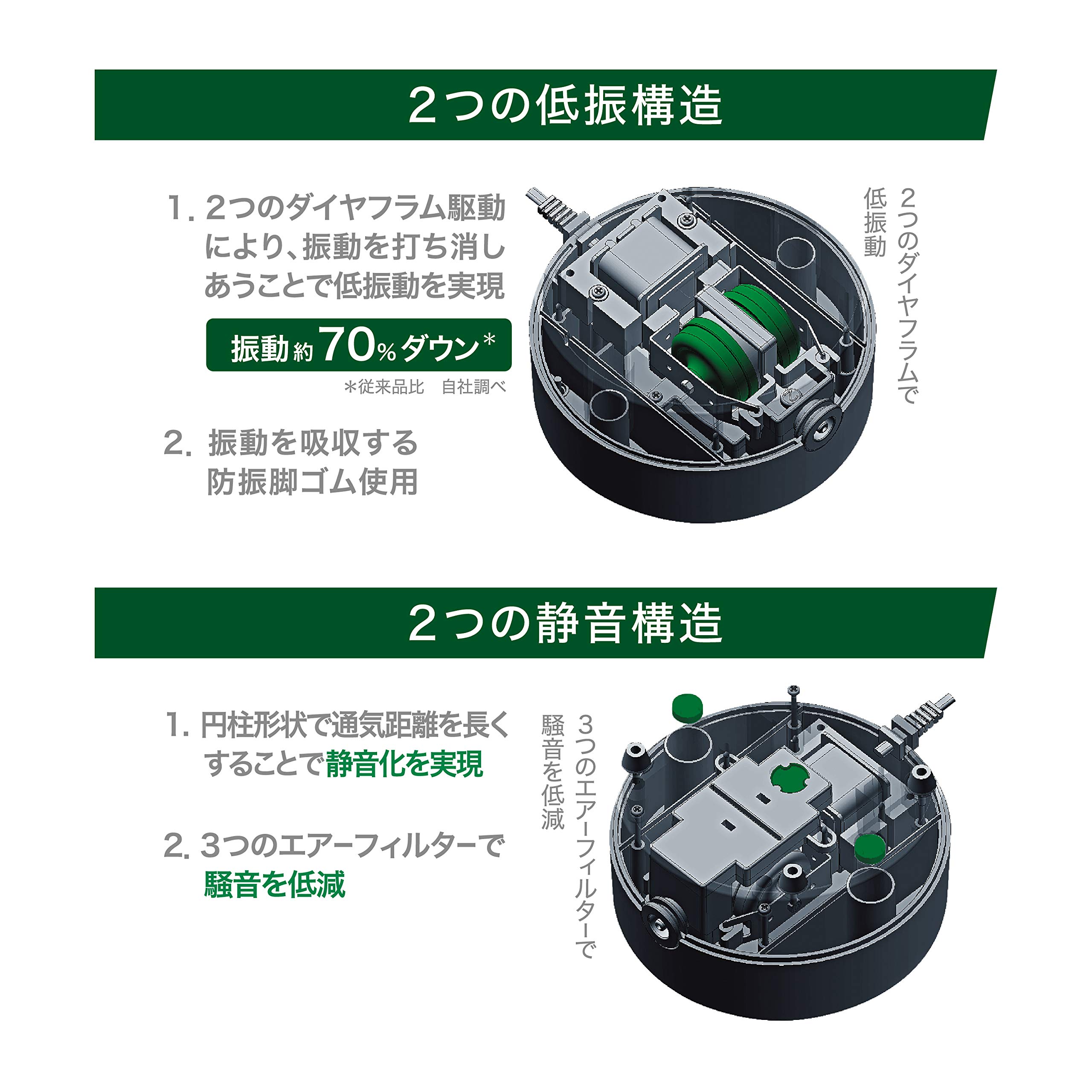 Amazon | ジェックス GEX AIR PUMP サイレントフォース3500S 水深50cm 
