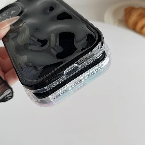 Miniatura 6 de Caseative Lindo patrón de burbujas de meteorito ondulado de agua, chapado en cromo, galvanizado, protección suave para la lente de la cámara,