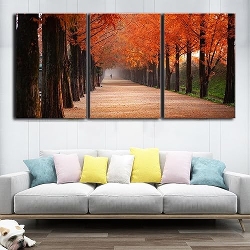 Miniatura 17 de Looife Lienzo decorativo para pared para decoración del hogar, puesta de sol, pintura de pared, lienzo con cascada, imagen impresa en lienzo, 3