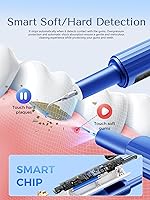 Vista 3 de Removedor de placa para dientes, herramientas dentales, herramientas de limpieza de dientes con 6 cabezales reemplazables, púa dental 8 en 1, luz