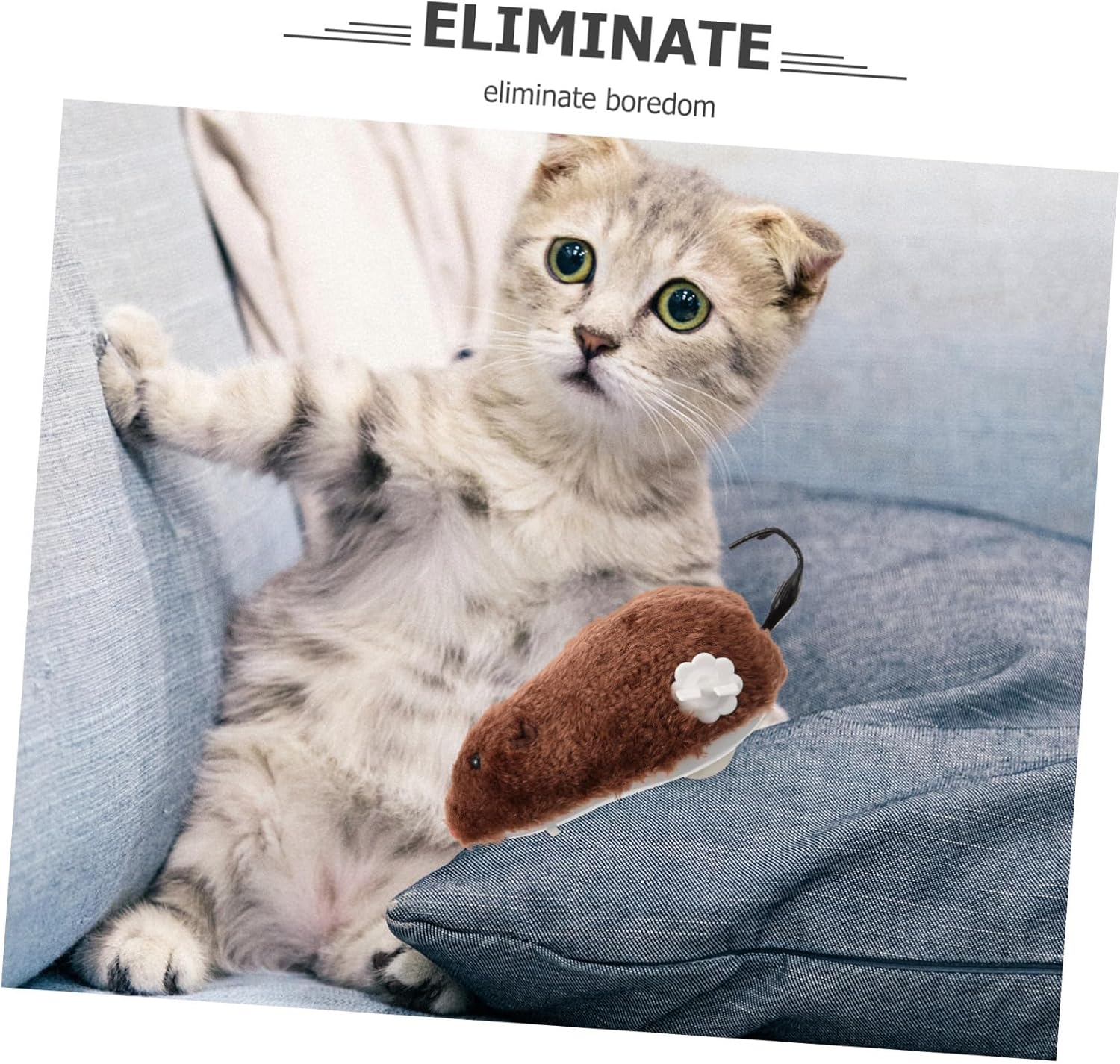 6Pcs Plush Wind Up Mouse for Cats Random Color Clockwork Rat for Boredom Relief and Active Play Durable Pet Supplies