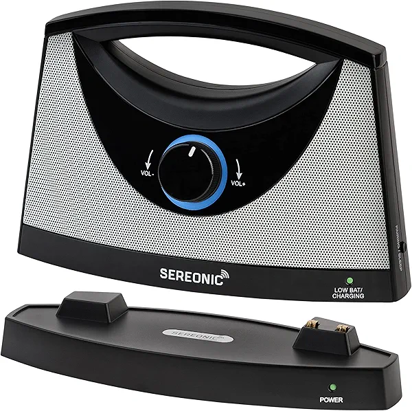 SEREONIC Portable Wireless Speakers for Smart TV - Ideal for TV Watching Without The Blaring Volume - Designed for Hard of Hearing, Elderly, and Seniors - 100ft Range