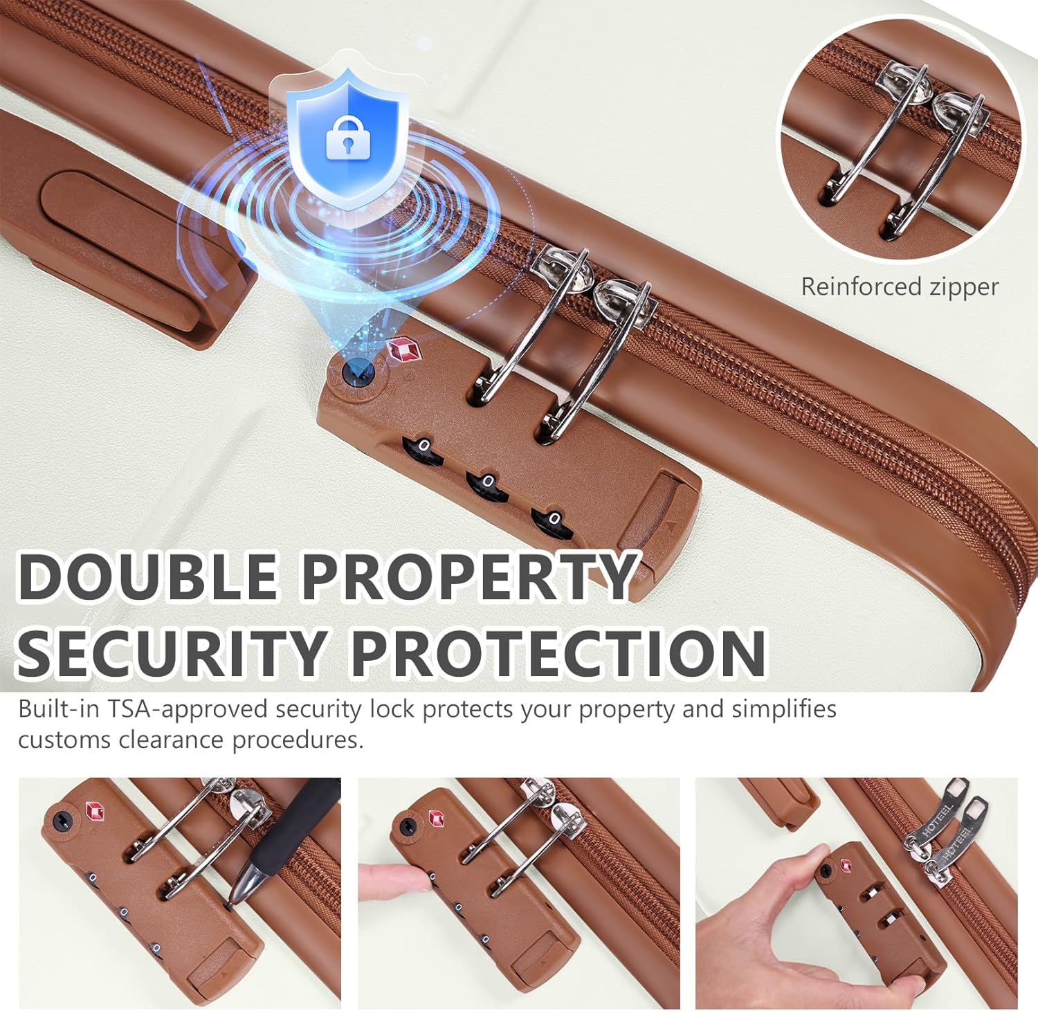 HOTEEL 荷物セット 丈夫なスーツケース デュアルスピナーホイール TSAロック 軽量 旅行用ハードシェル キャリーオンラゲッジ