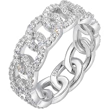 S925 Sterling Silver Cubic Zirconia Band Rings for Women