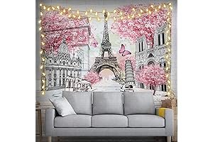 Paris Eiffel Tower Tapestry - European City Landscape Tapestry